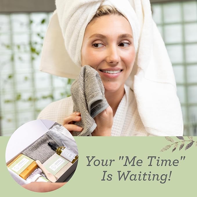 Lizush Lemongrass 6-Piece Spa Gift Set for Women - Relaxing Self-Care Basket, Luxury Handmade Body Care Items for Premium Relaxation - You Got This - Handmade in the USA