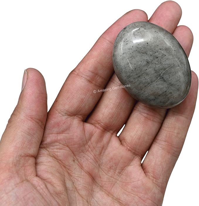 Amazing Gemstone Chrysoberyl Cats Eye Crystals and Healing Stones - Large Palm Stone Crystals Piedra - Crystal for Good Luck, Positive Energy, Meditation - Unique Stocking Stuffers, Gifts for Women