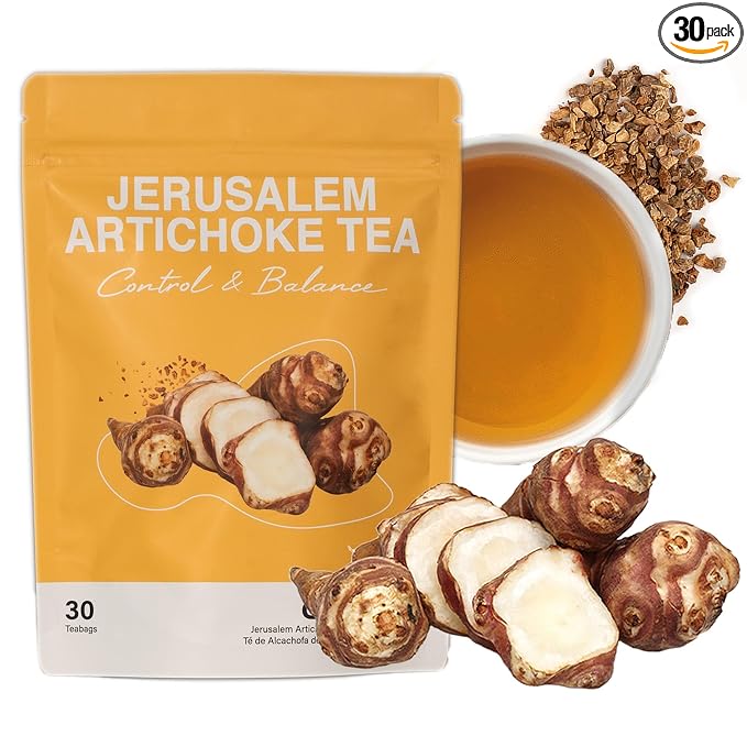 DALAMHARI Jerusalem Artichoke Tea 30T | Inulin Rich Post Meal & Sugar Balance Functional Tea | Korean Hand-Roasted Sunchoke Te De Alcachofa | Cold Brew Ready Triangle Teabags | Smooth Move & Colon Broom Alternative