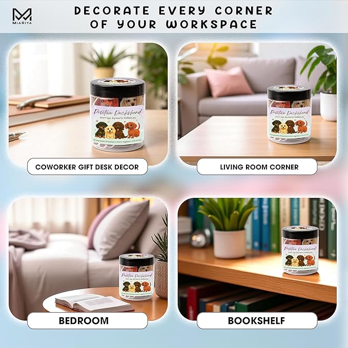 Positive Dachshund Jar – 60 Positive Affirmation Cards for Women, Mindfulness Cards, Stress Relief & Self Care Gifts for Women, Teen Girl, Birthday Gift for Her, Friendship Gift, Dachshund Gifts