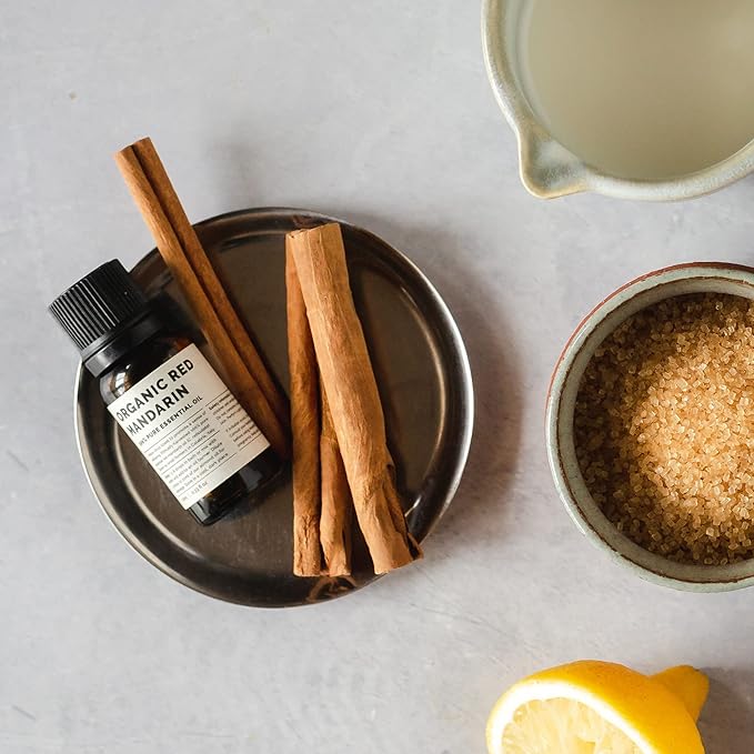 Erbology 100% Organic Pure Red Mandarin Essential Oil 0.34 fl oz - Calming & Rejuvenating - Small Batch - Sustainably Sourced Straight from Farm in Italy