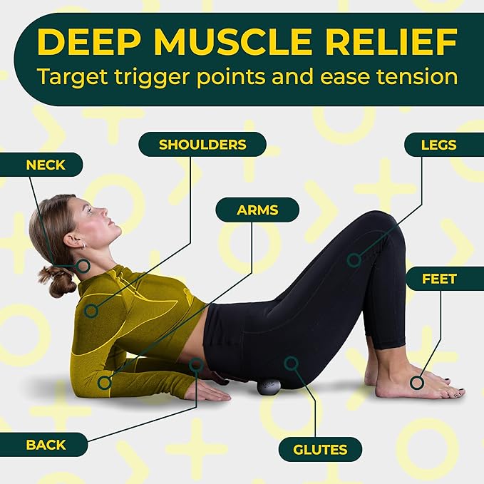 Deep Recovery Very Firm Yoga Deep Tissue Massage Ball Set – Myofascial Release Balls for Feet, Back, Neck, Legs & Arms – Trigger Point & Mobility Therapy (2-Pack)