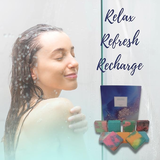 Shower Steamers - Variety Pack of 9 Shower Bombs with Essential Oils (9 Pack Box)