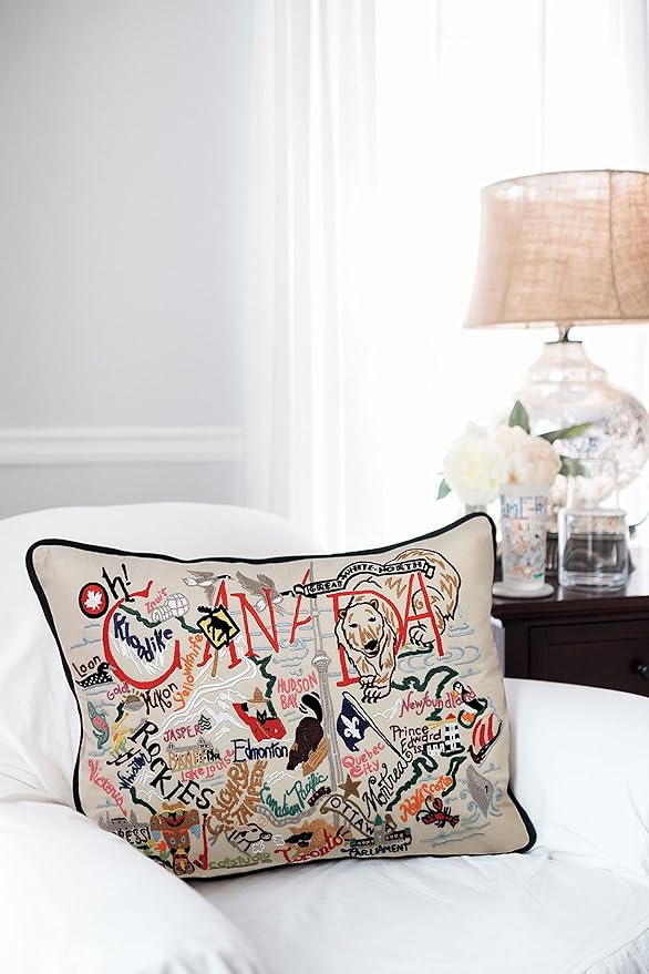 Catstudio Canada Embroidered Decorative Throw Pillow