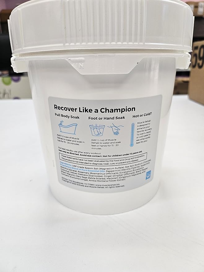 Muscle Rehab| Arnica Bath Soak with Essential Oils | Pain Relief for Sore Muscles, Joints & Foot Ache | Magnesium Bath Salts for Muscle Recovery, Relaxation & Wellness