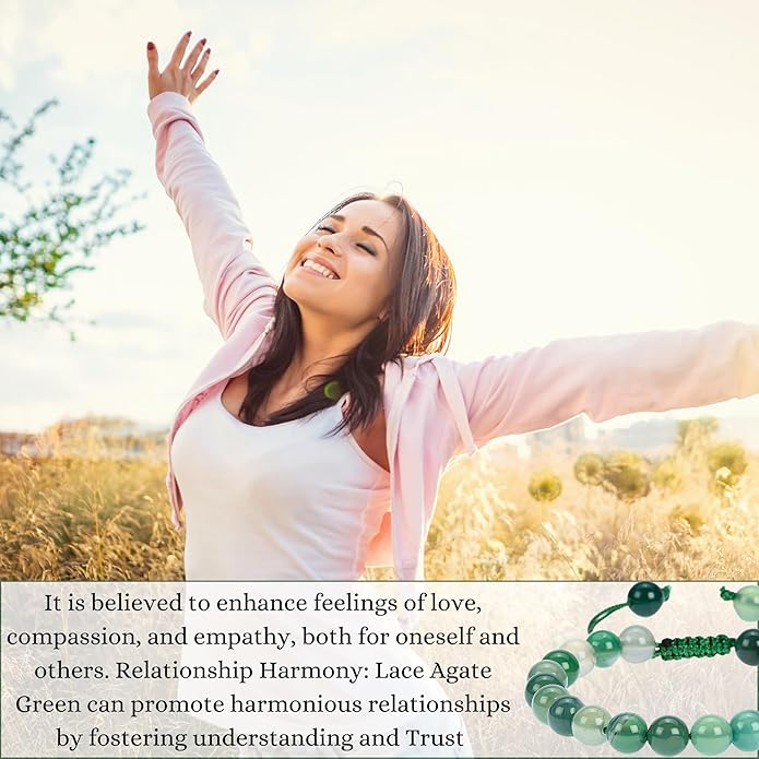 Energy Protection Crystal Handmade Adjustable Bead Bracelet Perfect for Men, Women’s Gift - Gemstone Healing Stretch Bracelet Pulsera Para Hombre Mujer Stocking Stuffer