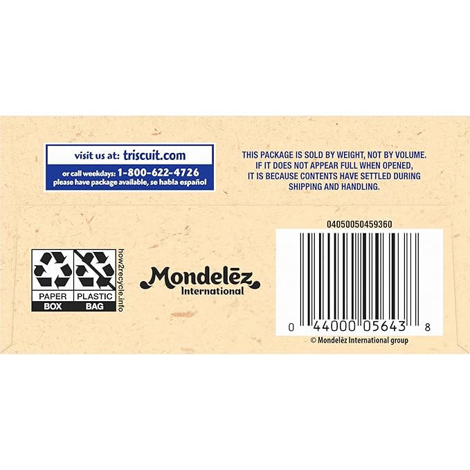 Triscuit Organic Original Whole Grain Wheat Crackers, Organic Crackers, Vegan Snacks, Bulk Lunch Snacks, 6 - 6.5 oz Boxes