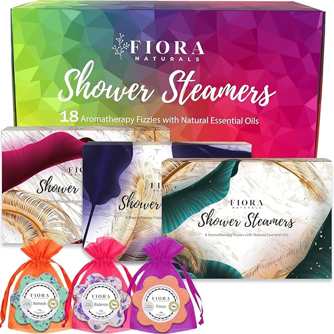 Shower Bombs Aromatherapy - Shower Steamers Vapor Tablets with Natural Essential Oils. Spa Shower, Shower Bath Bombs, Shower Melts for Women, Selfcare Gift for her, Birthday Gift for Women