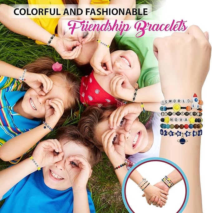 Bath Bombs for Kids with Surprise Inside, Bath Bombs with Surprise Jewelry & Jewelry Box - Organic, Skin Moisturizing, Natural Kids Space Galaxy Bracelets, Birthday Gifts for Boys, Girls