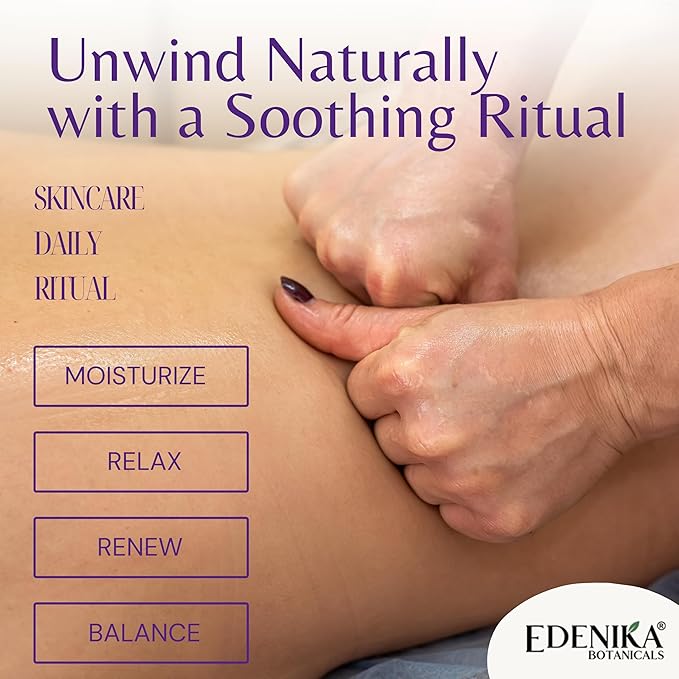 Lavender Aromatherapy Massage Oil for Couples, Romantic & Relaxing Body Oil with Calming Lavender Scent. Helps Relax The Body & Soothe The Senses, 8 fl oz