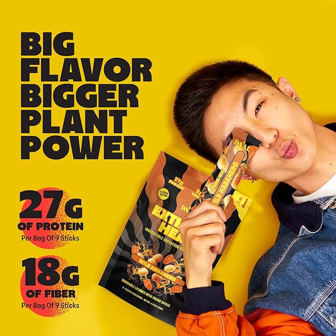 Daal By Keen Crunchy Mung Bean Snacks – Wild Habanero - Plant-Based Protein, High Fiber, Gluten Free & Nut-Free – Mix into Salads or Enjoy as an On-the-Go Snack - 1 Resealable Pack, 4.76 oz