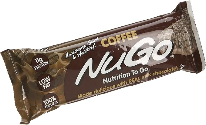 NuGo Protein Bar, Coffee, 11g Protein, Gluten Free, 15 Count