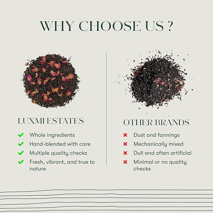 Luxmi Estates Chamomile Herbal Tea, 50 Tea Bags, Herbal Tea, Caffeine-Free, Single Ingredient Pure Chamomile, 50 Cups