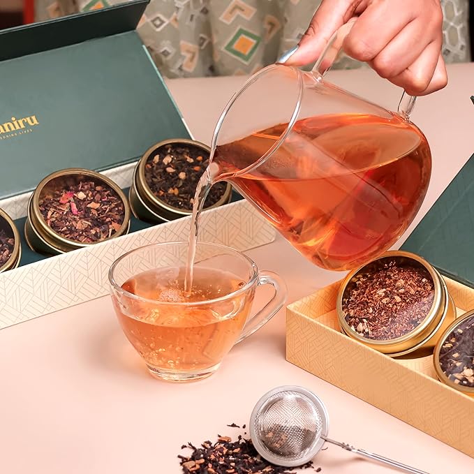 Teaniru, Gourmet Tea Collection – Pack of 100 | 6 Flavored Loose Leaf Tea Set | Gourmet Tea Gift Sets | Corporate Gifting & Bulk Gifts | Thanks Giving