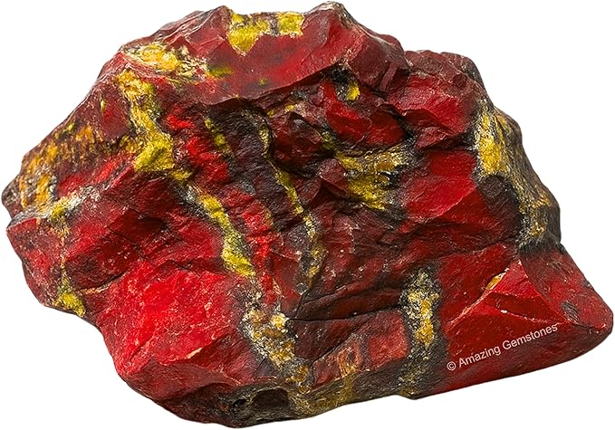 Amazing Gemstone Dragon Bloodstone Raw Crystals and Healing Stones, Natural Rocks for Tumbling - DIY Raw Stones and Crystals, 2 Pieces