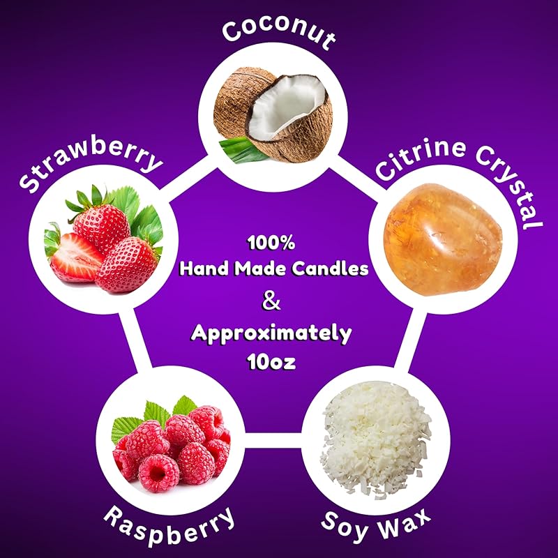 777 Angel Number Candle, 10oz, Crystal candle, 100% Soy Wax & Phthalate-Free Fragrance candles, Gifts candles for women, Angel Number Gift, Good Luck Candle, Money Candle