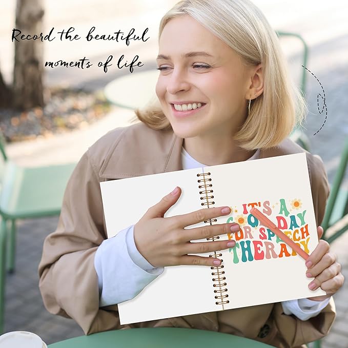 Colorful Speech Therapy Notebook, Therapy Journal Notebook for Therapists Counselors, Speech Language Pathologist SLP Gifts, Mental Health Journal for Women, 5.5x8.3