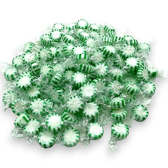 Sugar Free Spearmint Starlight Gourmet Hard Candy - Keto Friendly, 1.5 lbs Cool Refreshing Mints Individually Wrapped - Ideal Diabetic Candy, Gluten Free(24 oz)