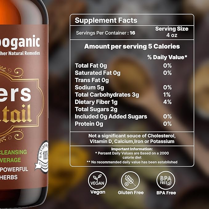 HERBOGANIC Cocktail Bitter | Natural Living Bitters for overall wellness 16 OZ