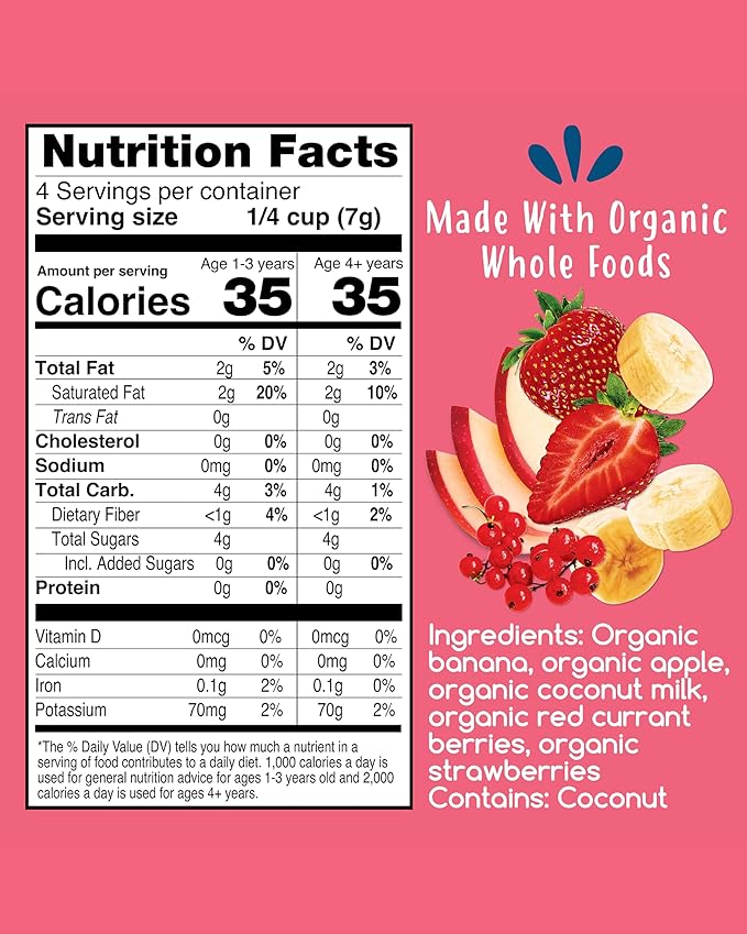 Amara Smoothie Melts - Mixed Red Berries - Baby Snacks Made With Fruits and Vegetables - Healthy Toddler Snacks For Your Kids Lunch Box - Organic Plant Based Yogurt Melts - 6 Resealable Bags