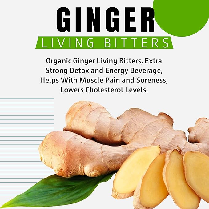 Herboganic Ginger Living Bitters | All Natural Living Bitters | 16 oz