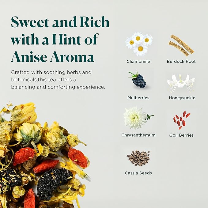 Tea Facto Goodnite* Chamomile Tea Bags with Chrysanthemum Tea for Soothing Comfort - 25 Bulk Pack Goodnight/Chamomile25