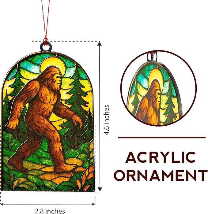 Funny Christmas ornaments - Bigfoot gifts - Big foot sasquatch gift - Sasquatch Gifts - Bigfoot ornament - Christmas ornaments 2025 - White elephant gifts - Xmas Tree Funny Decoration
