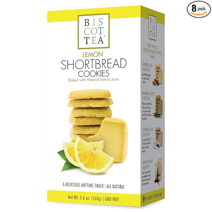 BISCOTTEA Lemon Shortbread Cookie (8 Cookies)