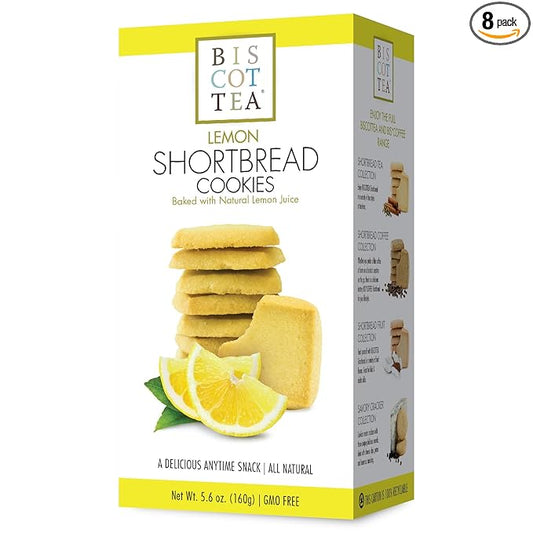 BISCOTTEA Lemon Shortbread Cookie (8 Cookies)