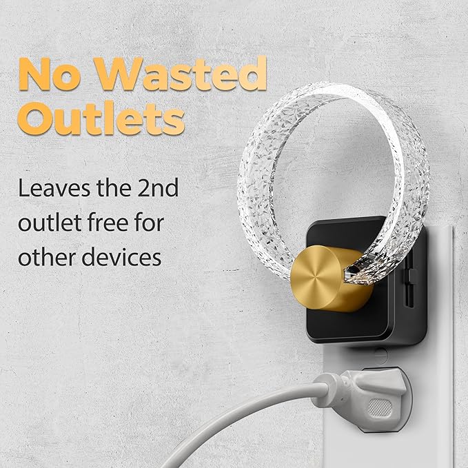 DORESshop LED Night Lights Plug Into Wall，[2 Pack]Acrylic Decorative Night Light with Dusk-to-Dawn Sensor, Dimmable Nightlights, Adjustable Brightness for Bathroom,Hallway,Bedroom,Kids Room,Soft White