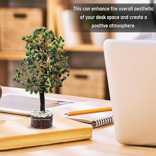 Amazing Gemstone Crystals and Healing Stones Birthday Gifts for Women - Green Aventurine Crystal Tree of Life Home Decor Stocking Stuffers, Bookshelf, Room, Meditation Gift Unique Birthday Gifts