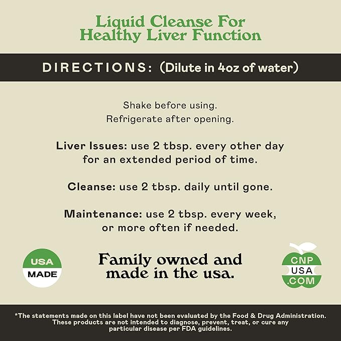 Complete Natural Products Liver Complete 12oz - Organic Liquid Liver Cleanse & Detox Supplement for High Enzymes, Fatty Liver, Liver Support