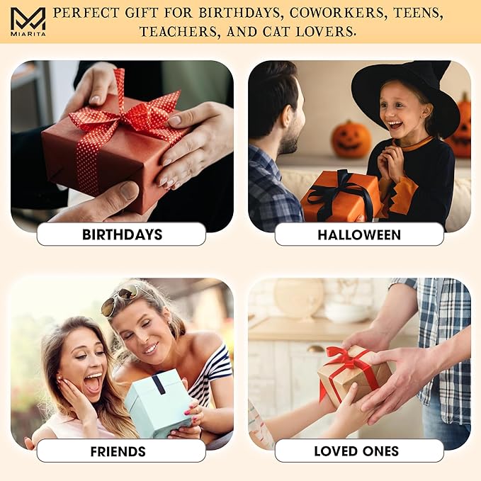 Positive Black Cats Jar – 60 Affirmation Cards for Anxiety & Self Care, Black Cat Halloween Gifts for Women, Kids, Teens & Men, Mental Health & Stress Relief Support Gifts