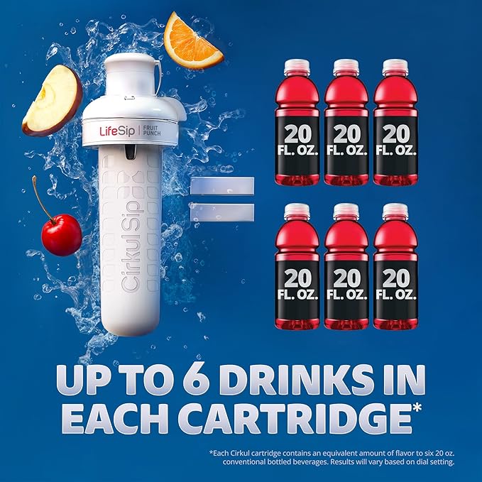 Cirkul Accel Electrolytes Flavor Water Variety Pack, Makes 36 Drinks, No Sugar, Zero Calorie Drink Mix, (2 Grapefruit, 2 Lemon Lime, 2 White Peach)