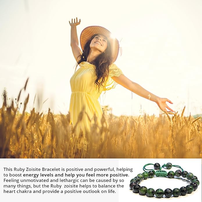 Energy Protection Crystal Handmade Adjustable Bead Bracelet Perfect for Men, Women’s Gift - Gemstone Healing Stretch Bracelet Pulsera Para Hombre Mujer Stocking Stuffer