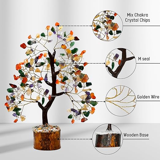 Amazing Gemstone Crystals and Healing Stones Birthday Gifts for Women - Multi Chakra Crystal Tree of Life Home Decor Stocking Stuffers, Bookshelf, Room, Meditation Gift Mom, Unique Birthday Gifts