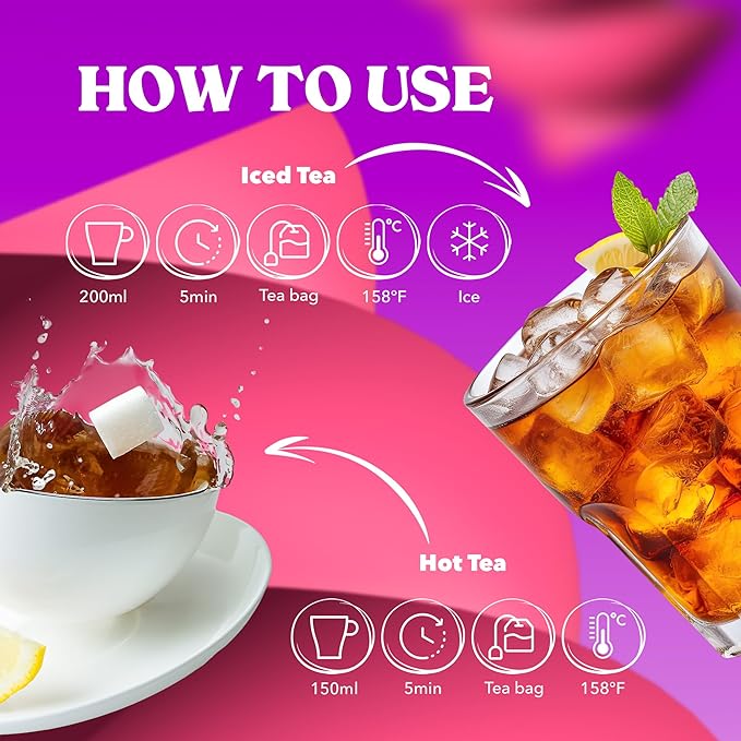 LOVARE Bergamot Assorted Tea Variety Pack 32 Pack, 4 Tastes - Made in Ukraine - Black Tea Bags Individually Wrapped - Assorted Tea Bags Variety Pack with Vanilla, Truffle, Mango, Pomegranate Flavors