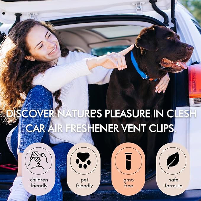 Car Air Fresheners, 6 Pack, Lavender Embrace, Car Fresheners Vent Clips, Long Lasting Air Freshener for Car, Refresher for Men Women