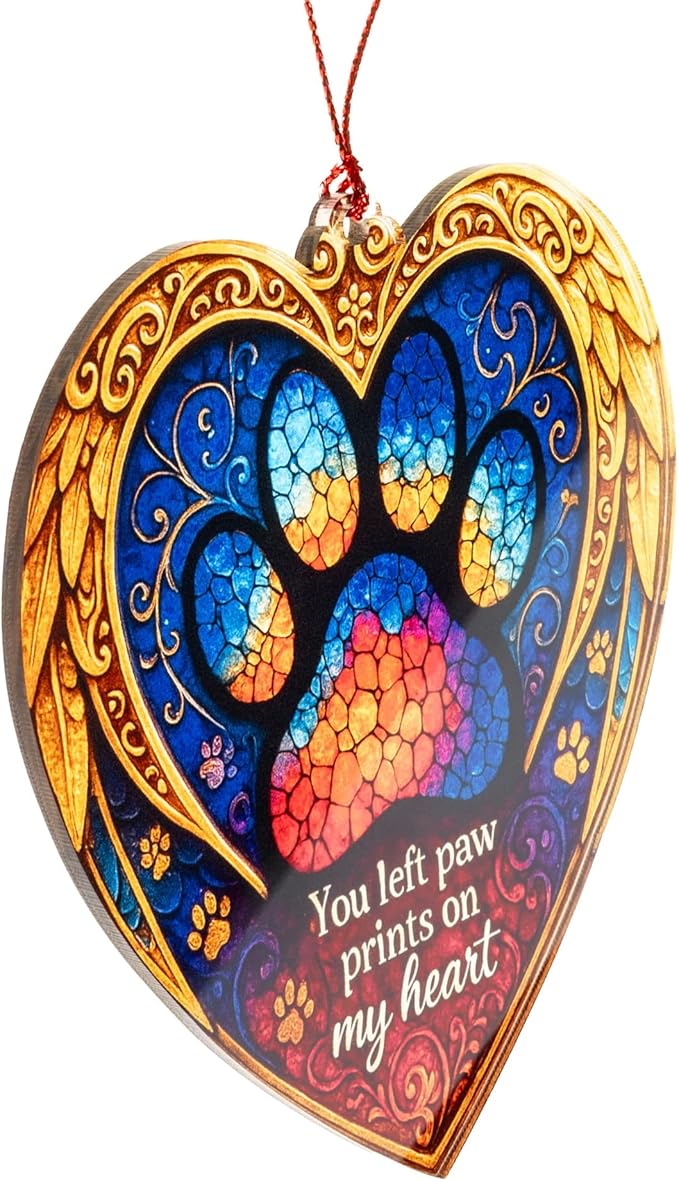 Dog Memorial Ornament – Always by My Side Keepsake | Pet Loss Gift for Dog Lovers – Christmas Sympathy Ornament – Pet Remembrance Christmas Tree Hanging Decoration