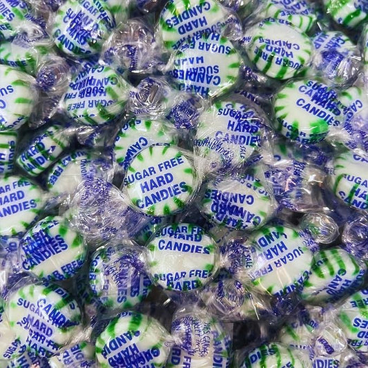 Halloween Sugar Free Spearmint Mints Hard Candy - 1 lb Bulk Bag Individually Wrapped Keto And Diabetic Friendly Gourmet Spearmint Flavored Candies (16oz)