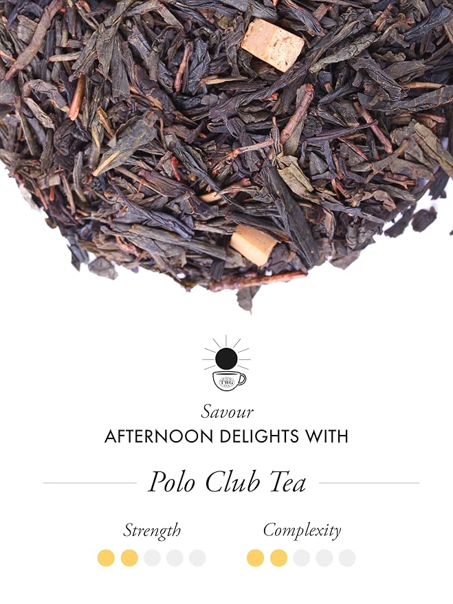 TWG Tea | Polo Club Tea | Green Tea | Caramel | 15 Hand Sewn Cotton Teabags | Gift Set