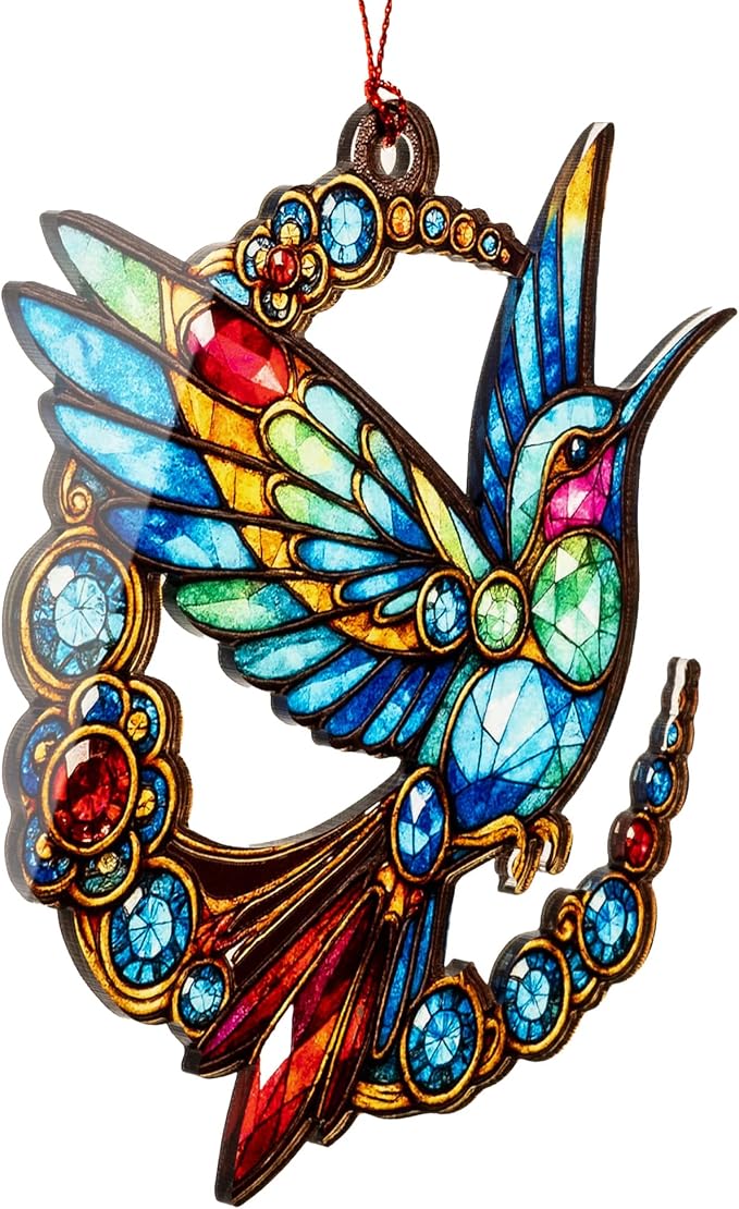 Hummingbird Christmas Ornament - Hummingbird Gifts for Women - Bird Ornaments for Christmas Tree - Hanging Decor for Door Yard Outdoor or Windows - Christmas Ornament 2025 - Gift Exchange