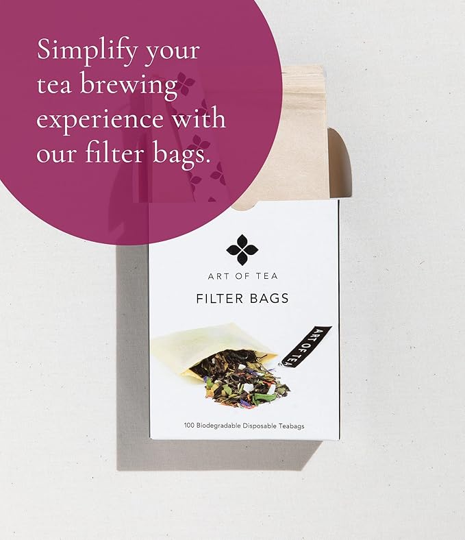 Art of Tea | Organic Green Pomegranate Tea| 50 Eco Friendly Pyramid Tea Bag Sachets