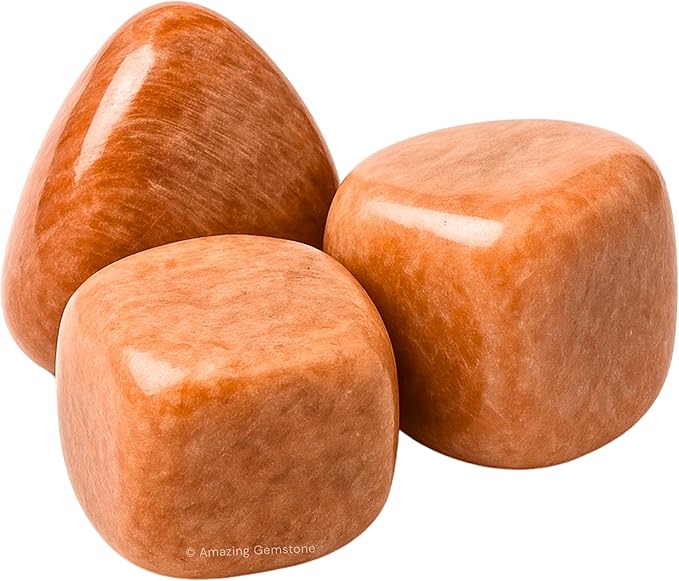 Amazing Gemstone Peach Moonstone Crystals&Healing Stones Tumbled - 1 oz Peach Moonstone Stone, Healing Stones for Energy Balance, Stress Relief - Premium Polished Gems Rocks for Meditation&Wellness