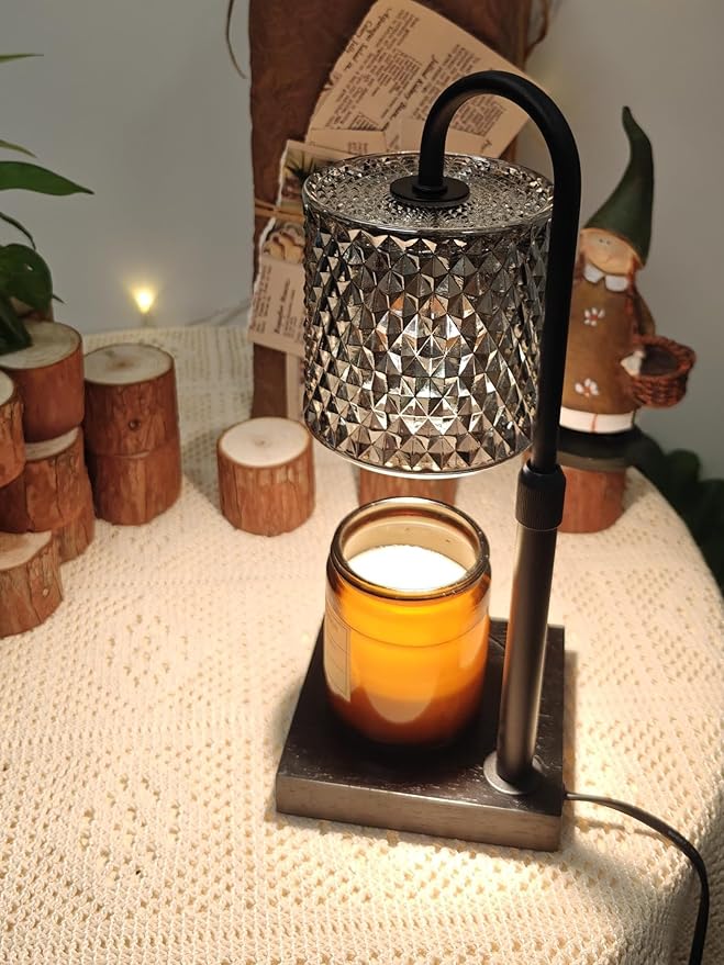 Candle Warmer Lamp with Timer Dimmer Adjustable Height, Lamp Candle Warmer for Jar Candles, Home Decor, for Women Birthday