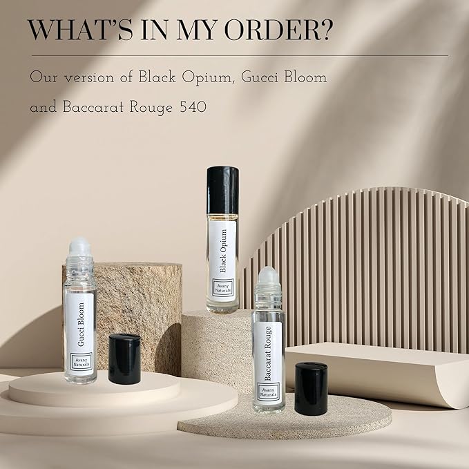 3 Pc Womens Gift Set, Fragrance Oil For Women, Roll On Body Oil, Perfume Samples, Fragrance Oil, Gift For Her, Perfume Oil Sampler, Gift Box (Dynamic)