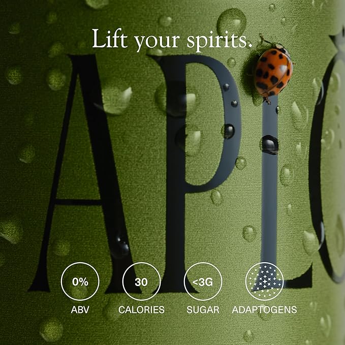 Aplós Arise Canned Chili Margarita Non-Alcoholic Cocktail, Formulated with Adaptogens for Mood & Energy Boosting, Low Calorie, No Added Sugar Beverage (8.5 fl oz. 12-pack)