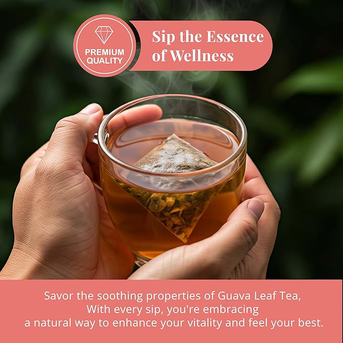 Akshit Guava Leaf Tea, 75 Tea Bags, 100% Natural Guava Leaves (Hojas De Guayaba), HerbalTea, Sugar Free, Caffeine Free, Non GMO, No Additives.