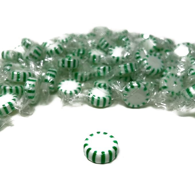 Halloween Spearmint Starlights Hard Candy Mints - 3 lbs - Spearmint Flavored Old School Disks Classic Hard Candies - American Vintage Candy Bulk Assortment - Individually Wrapped, 48 oz.