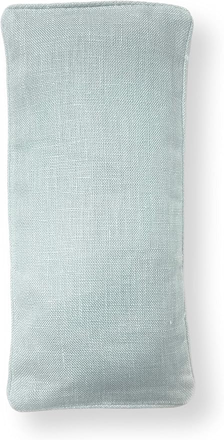 Sacksy Thyme Organic Linen Eye Pillow - Lavender & Flaxseed for Relaxation, Yoga, Stress Relief - Microwavable Heating Pad & Cool Compress - Made in USA - Gifts for Meditation